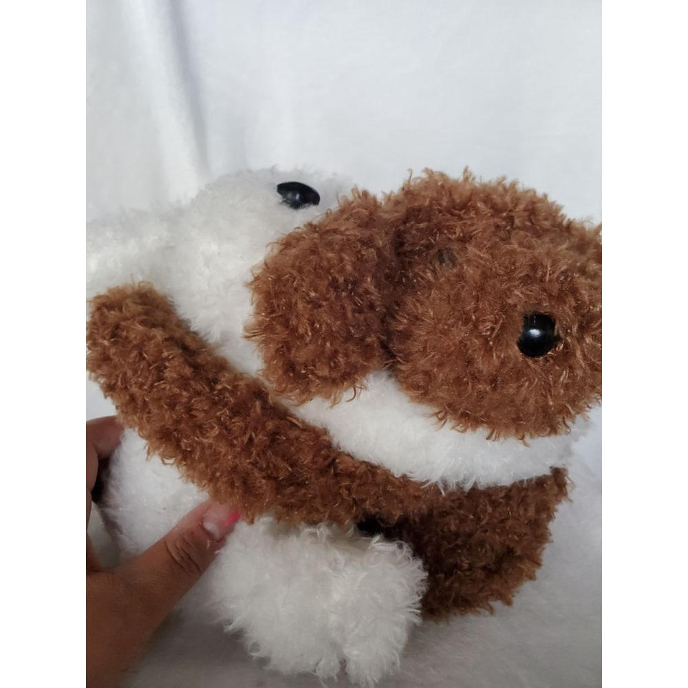 BFF puppies! Brown White Grey Plush Hugging Stuff Animals - Picture 5 of 12